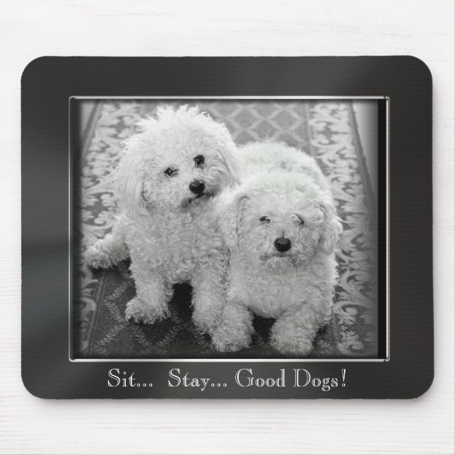 Sente-se. Estada. Bons cães! Quadro Mousepad da (Frente)
