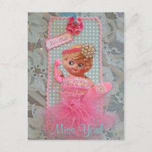 Sente Sua Falta! Vamos Chat! Cartão Postal