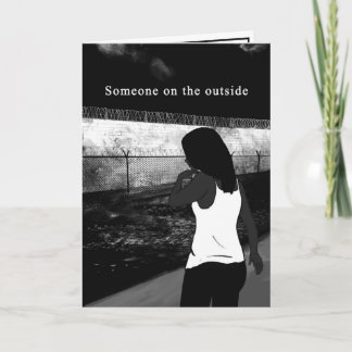 Sentido sua falta, cartão de saudação da prisão.