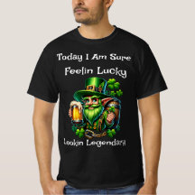 Sentilin Lucky Lookin Legendário T-Shirt Preto
