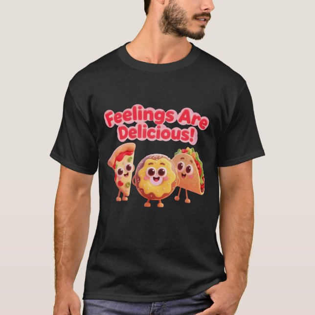 Sentimentos São Deliciosos - Camiseta Masculina (Frente)