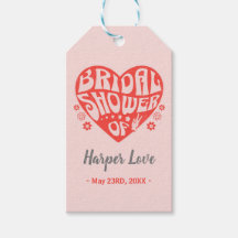 Sentindo a etiqueta de presente do Chá de panela r