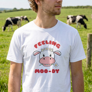Sentindo o Humor Bovino Camiseta com Citação de