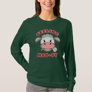 Sentindo o Humor Bovino Camiseta com Citação de