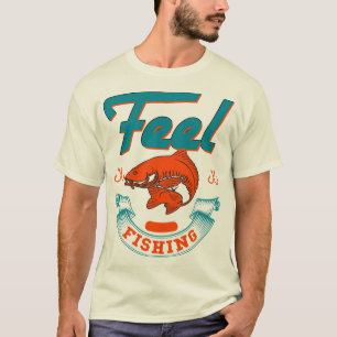 Sentir a pesca do T-Shirt Básico Masculino