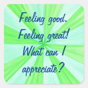 Sentir-se bem, sentir excelente, adesivos de afirm