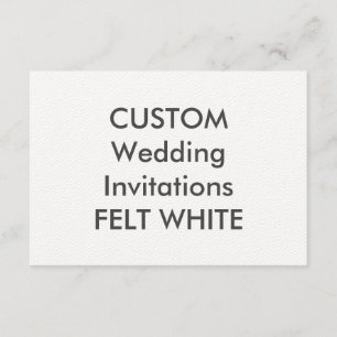 SENTIU-SE BRANCO 5" x 3,5" Convites de casamento