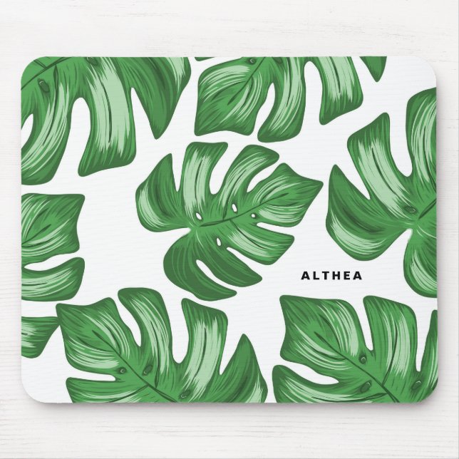 Separe o Mousepad Tropical Philodendron Leaf Philo (Frente)