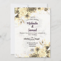 Sepia Rose - Convite de casamento