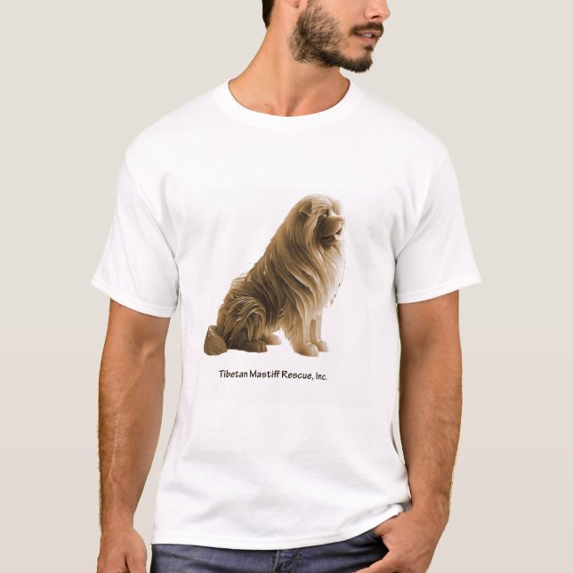 Sepia Tibetan Mastiff T-Shirt (Frente)