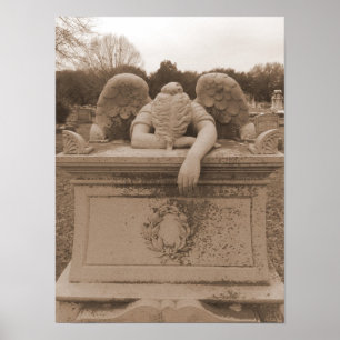 Sepia Weeping do poster do anjo