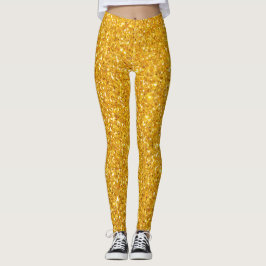 Sequências de ouros Efeitos Leggings femininas