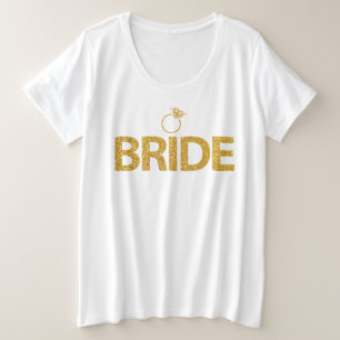 Sequências Douradas de Bride Faux com T-Shirt de T