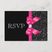 Sequências pretas impressas e RSVP de Arco rosa-qu