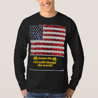Sequin American Flag T-shirt EUA