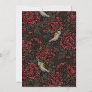 Sequoias no crisântemo em castanho e vermelho