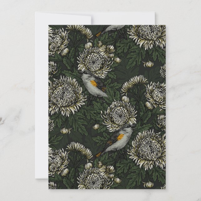 Sequoias no crisântemo em verde e branco (Frente)