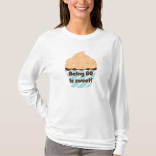 Ser 80 é t-shirt e presentes doces do aniversári