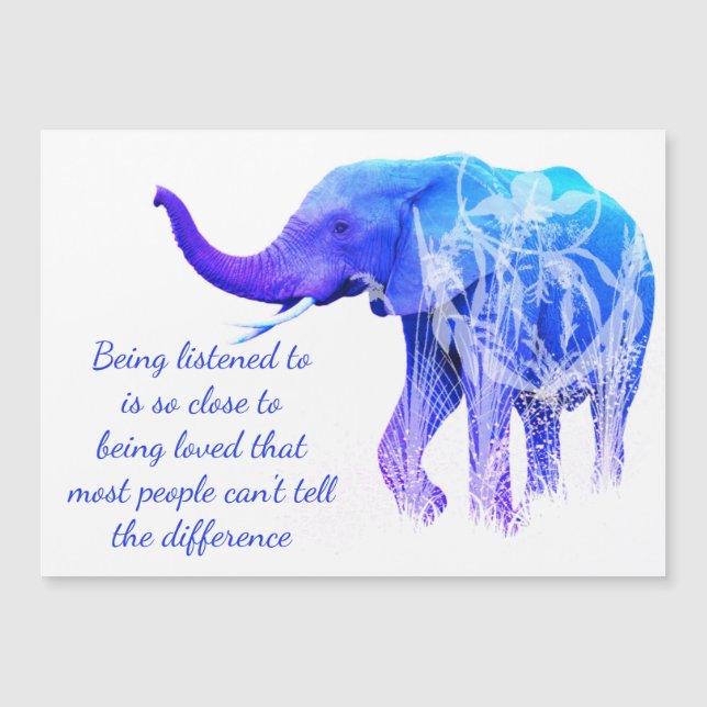 Ser ouvido como animal elefante de amor (Frente)