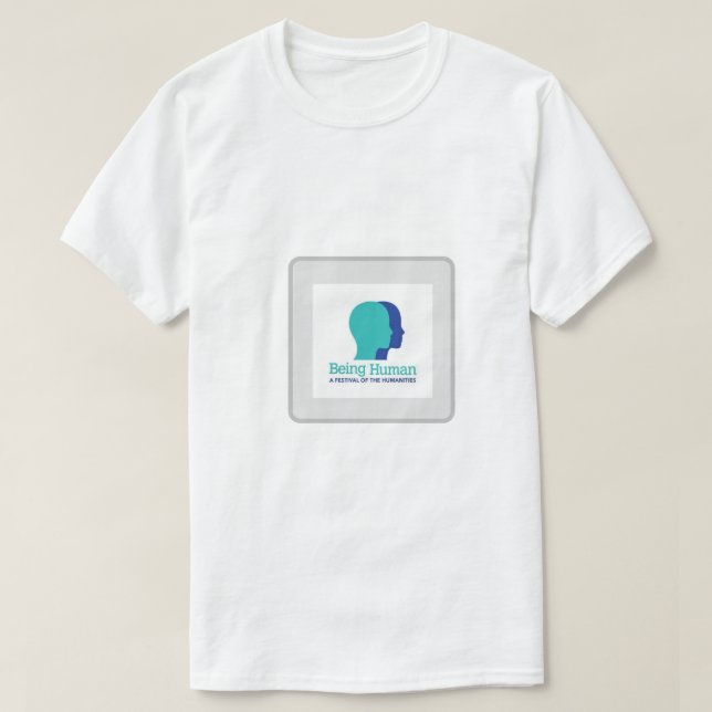 Ser uma camisa branca impressa humana (Frente do Design)