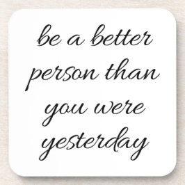 Ser Uma Pessoa Melhor Porta-Copos de Plástico Rígi