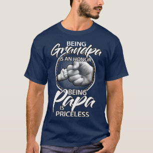 Ser vovô é uma honra ser papai é T-Shirt