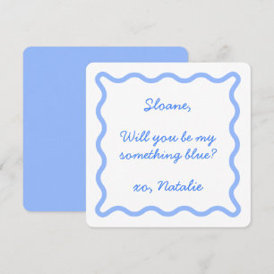 Será algo azul? Cartão de proposta Bridesmaid