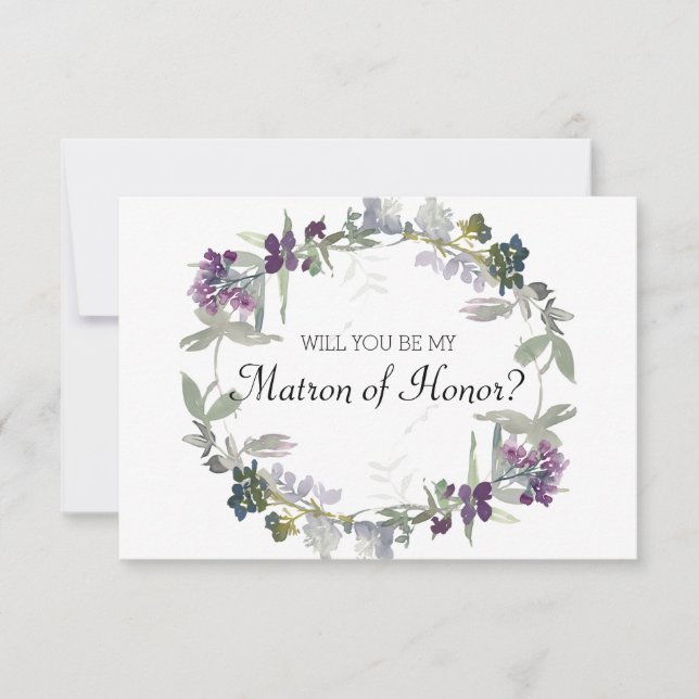 Será Minha Matriz de Honra Lavanda de Aquarela? (Frente)