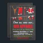 Será que agora temos nossos convites para o Natal<br><div class="desc">Faça seus amigos e família vestirem um pouco de vermelho com este bonitinho e inteligente Convite para Festas de Natal "Don we now our Red Roupa". Possui Papai noel com roupa vermelha, casaco, suéter, roupa interior longa, mitenes, botas, etc., tudo sobre fundo de quadro. Ilustração desenhada à mão por McBooboo....</div>