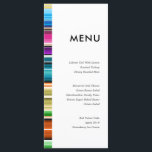 Serape Summer Stripes | Menu Casamento<br><div class="desc">Um conjunto de cartões de cardápio padrão de serape em um estilo aberto e mínimo com cores temáticas do outono.</div>