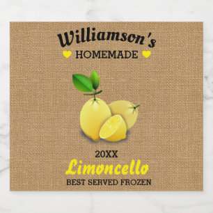 Serapilheira rústica caseiro de Limoncello dos