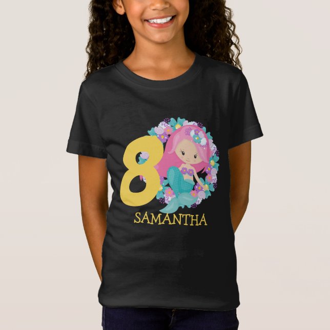 Sereia amarela 8º aniversário T-Shirt (Frente)