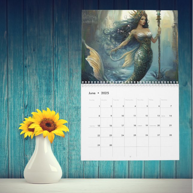 Sereia Art A Qualquer Ano Calendário Fantástico (Criador carregado)