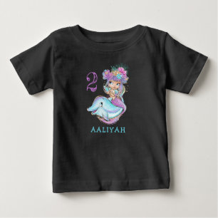 Sereia Bela Bebê com Camisa de Nascimento de Golfi