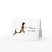 Sereia Bonita Com Cartão Saudável Para Cavalos-mar