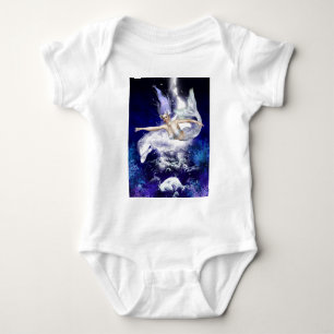 Sereia com Dolphin Baby T-Shirt