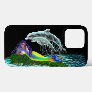 Sereia com golfinhos