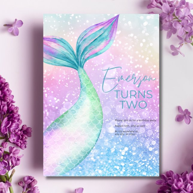 Sereia Convite de aniversário, Sereia (Criador carregado)