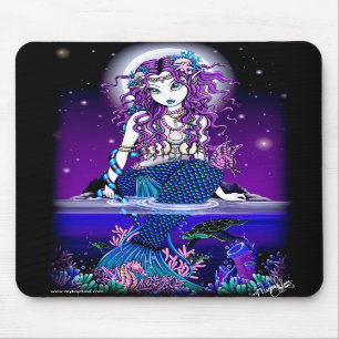 Sereia crepuscular Mousepad da lua de Uxia