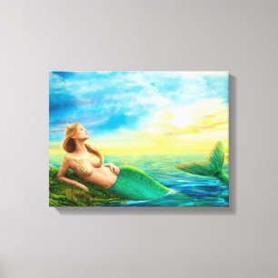Sereia da fantasia do impressão das canvas no por