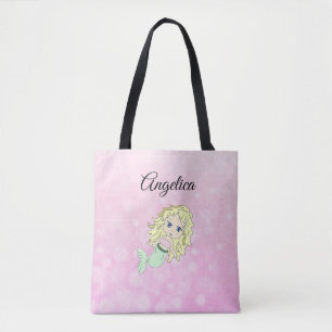 Sereia de Tote Personalizada e Loura Rosa