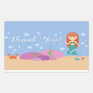 Sereia do oceano que diz o obrigado você etiqueta