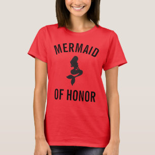 Sereia do t-shirt da madrinha de casamento da