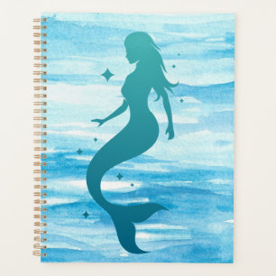 Sereia em Silhouette, no Mar, num planejador
