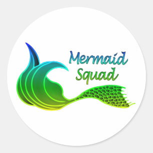 Sereia em verduras vivas nos autocolantes