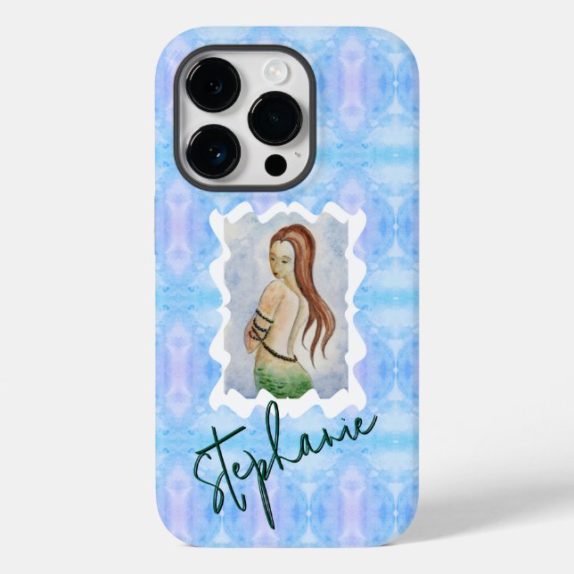 Sereia Fantasia Boho Personalizada Aquarela (Verso)