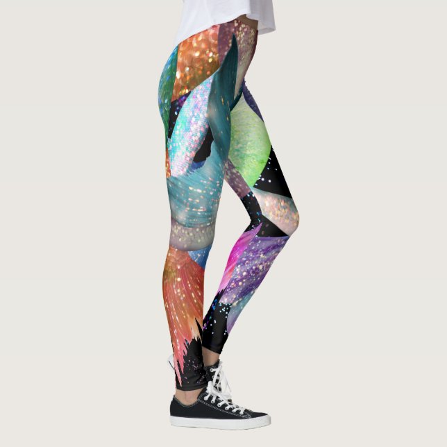 Sereia Frenzy Tangle Leggings editáveis personaliz (Direita)