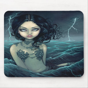 Sereia gótico Mousepad da tempestade do mar