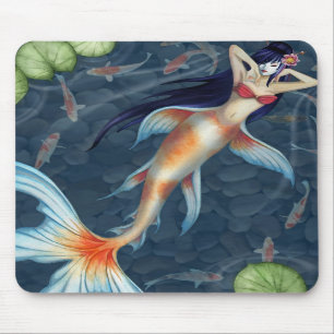 Sereia Mousepad da gueixa de Koi