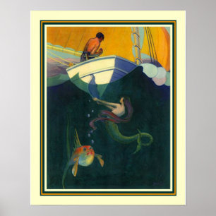 Sereia & o impressão 16x20 do veleiro 1920